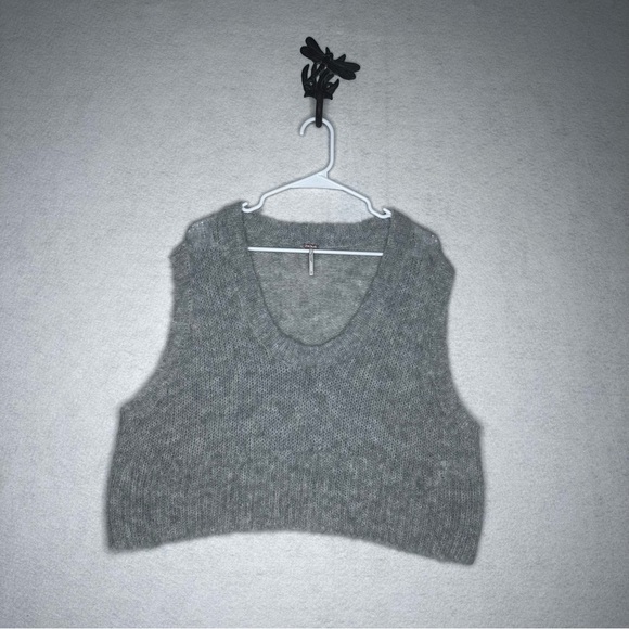 Free People Sweaters - Free People Dream Maker Vest - Light Gray - Size L